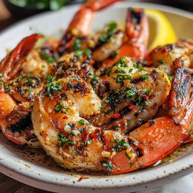 BBQ Grilled Prawns with Garlic, Lemon & Chilli