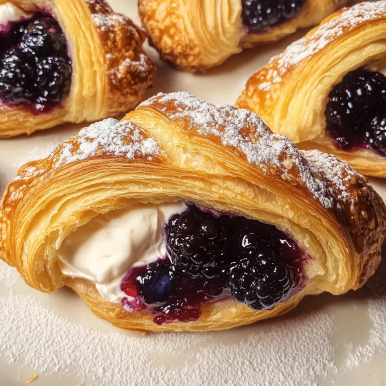 Berries and Cream Filled Croissants