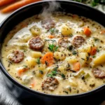 Comforting Potato and Sausage Chowder - Alrightwithme