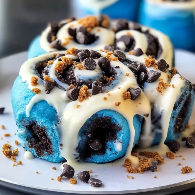 Cookie Monster Cinnamon Rolls