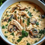 Creamy Rotisserie Chicken Mushroom Soup