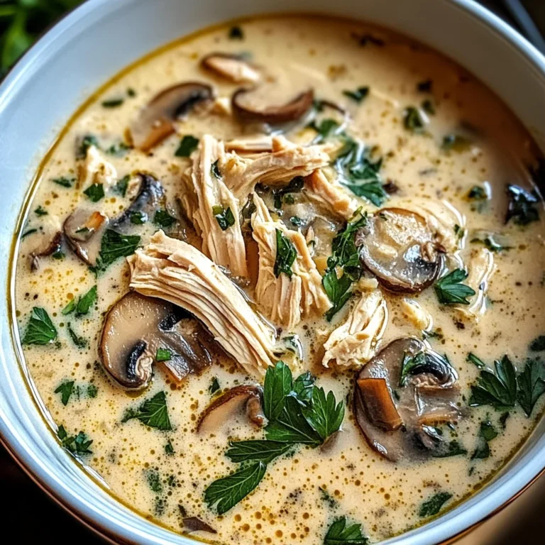 Creamy Rotisserie Chicken Mushroom Soup
