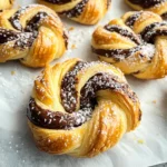 Easy Nutella puff pastry twists (3 ingredients)