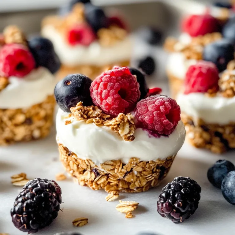 Frozen Yogurt Granola Cups