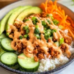 Ground Turkey Rice Bowls with Bang Bang Sauce