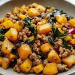 Healthy Roasted Butternut Squash with Ground Turkey