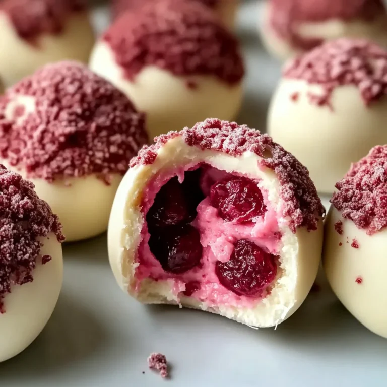 No-Bake Raspberry Cheesecake Truffles