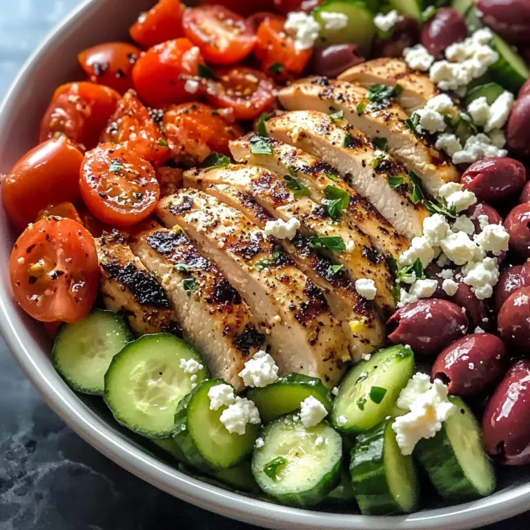 Simple Mediterranean Chicken Bowl Meal Prep