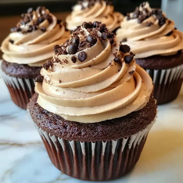 Espresso Brownie Cupcakes with Coffee Buttercream