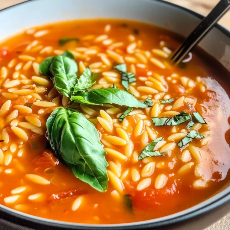 Hearty Tomato Orzo Soup