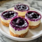 Juicy Mini Lemon Blueberry Cheesecakes