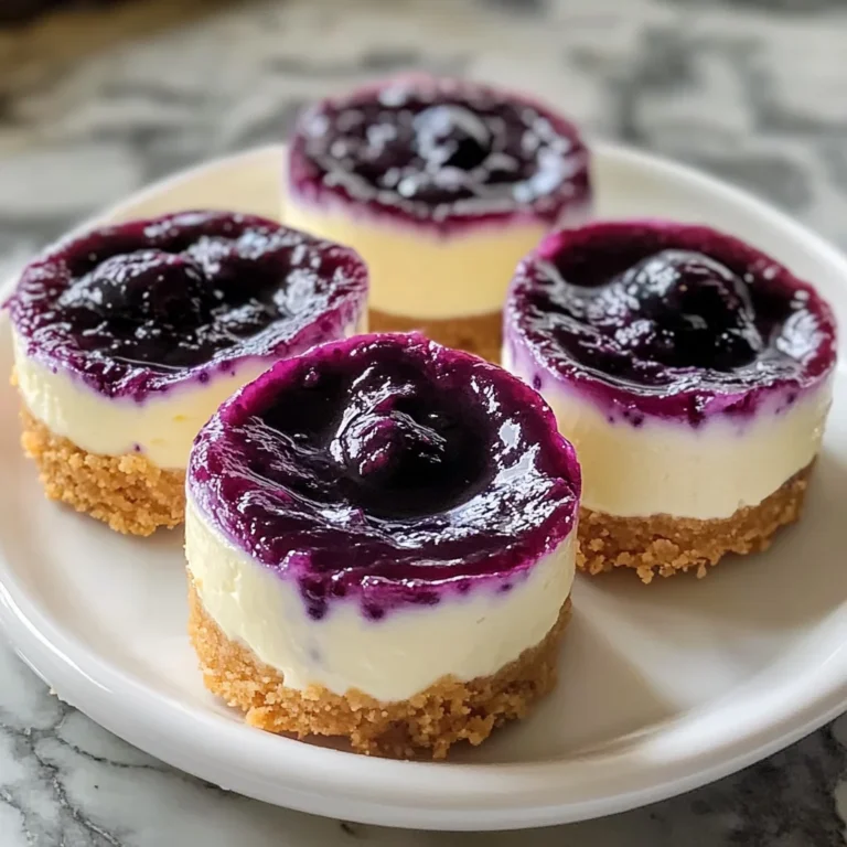 Juicy Mini Lemon Blueberry Cheesecakes