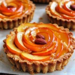 Persimmon Almond Rosette Tarts