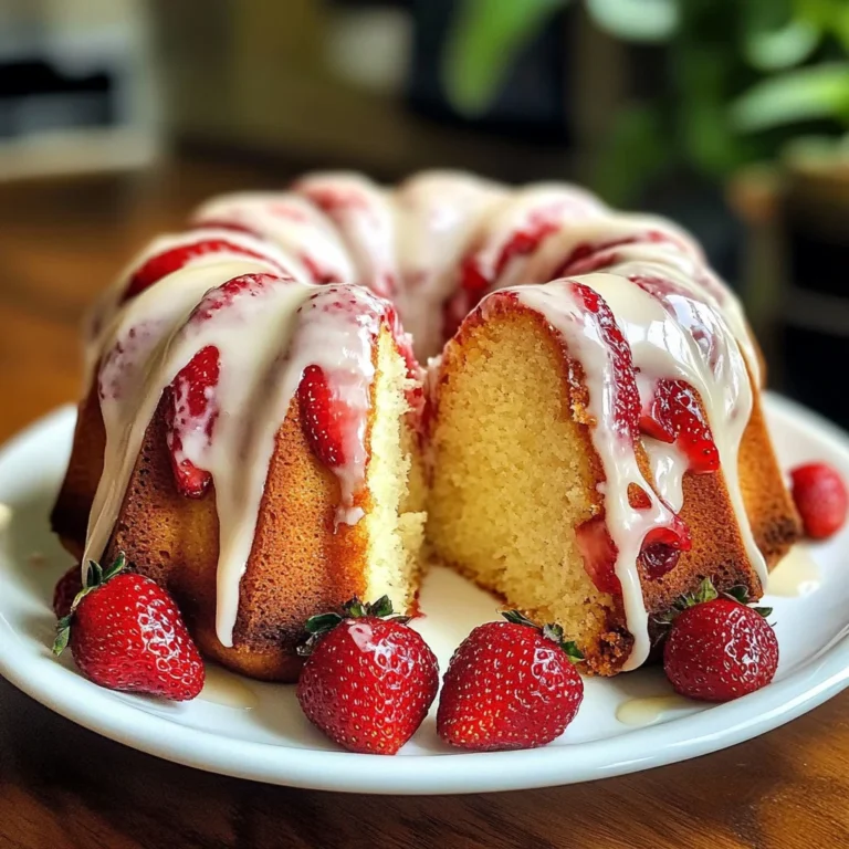 SOUR CREAM STRAWBERRY BUNDT CAKE