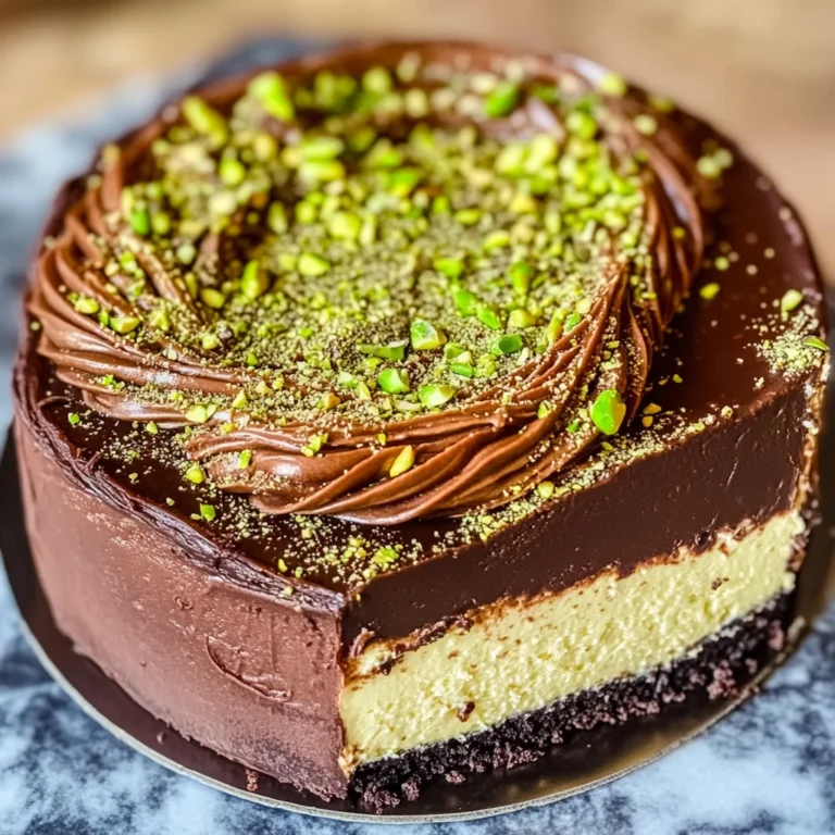 Tahini Dubai Chocolate Cheesecake - theamazingfood
