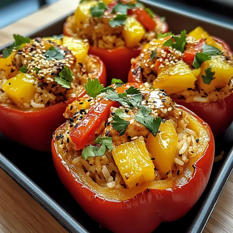 Teriyaki Pineapple Chicken & Rice Stuffed Peppers Bliss