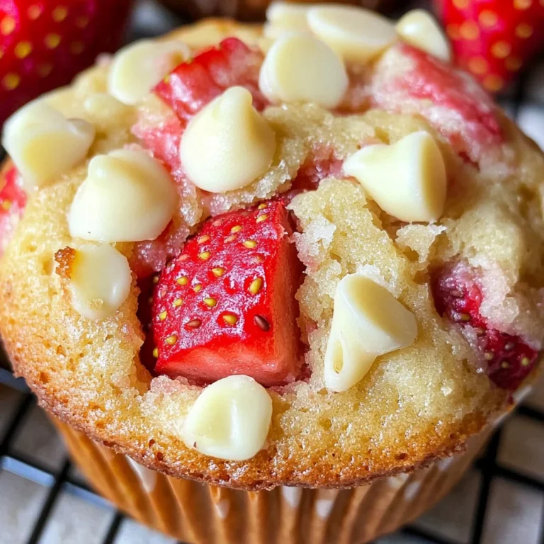 White Chocolate Strawberry Muffins Recipe