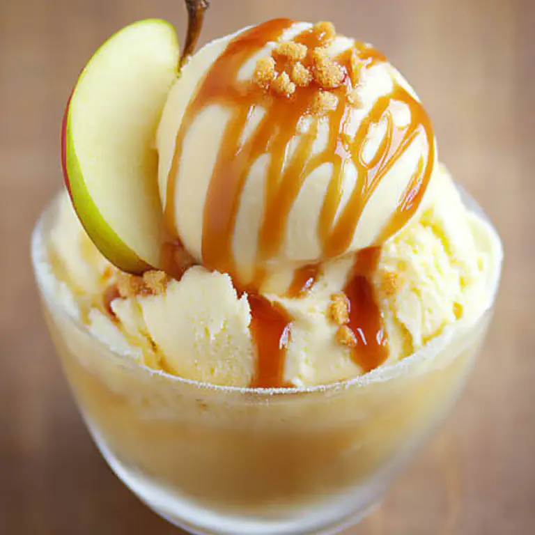 Homemade Toffee Apple Ice Cream