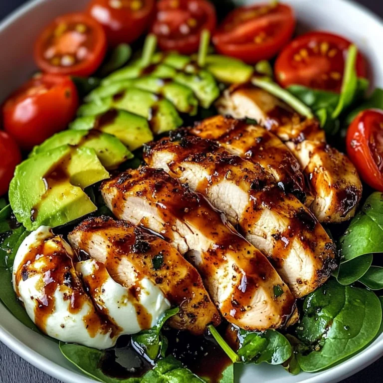 Baked Marinated Chicken Salad with Mozzarella and Balsamic Vinaigrette