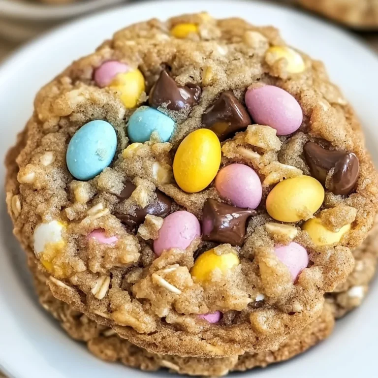 Chewy Cadbury Egg Oatmeal Chocolate Chip Easter Cookies Delight