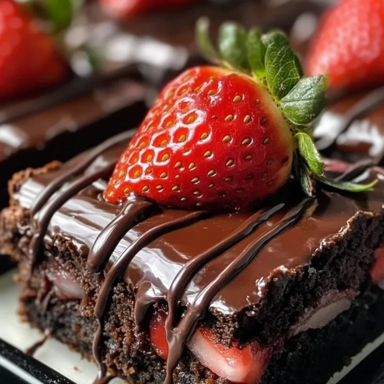 Chocolate Covered Strawberry Brownies