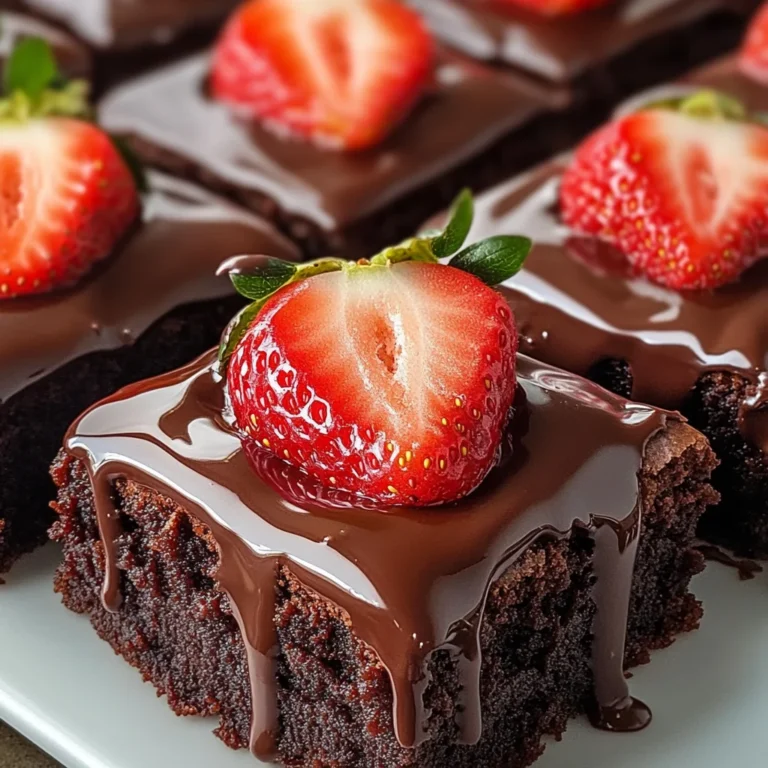 Chocolate Covered Strawberry Brownies Delight! 🍓