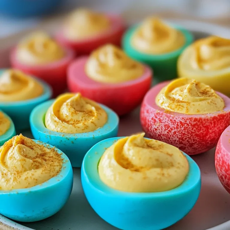 Colored Easter Deviled Eggs
