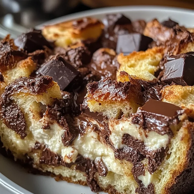 Decadent Chocolate Cream Cheese Bread Pudding