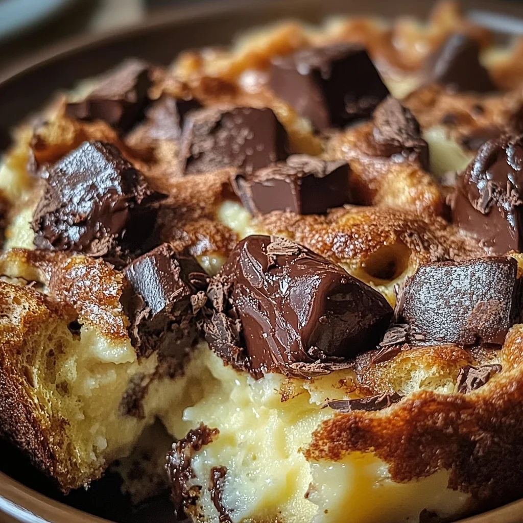 Decadent Chocolate Cream Cheese Bread Pudding