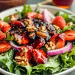 Easy Strawberry Salad with Vinaigrette Dressing