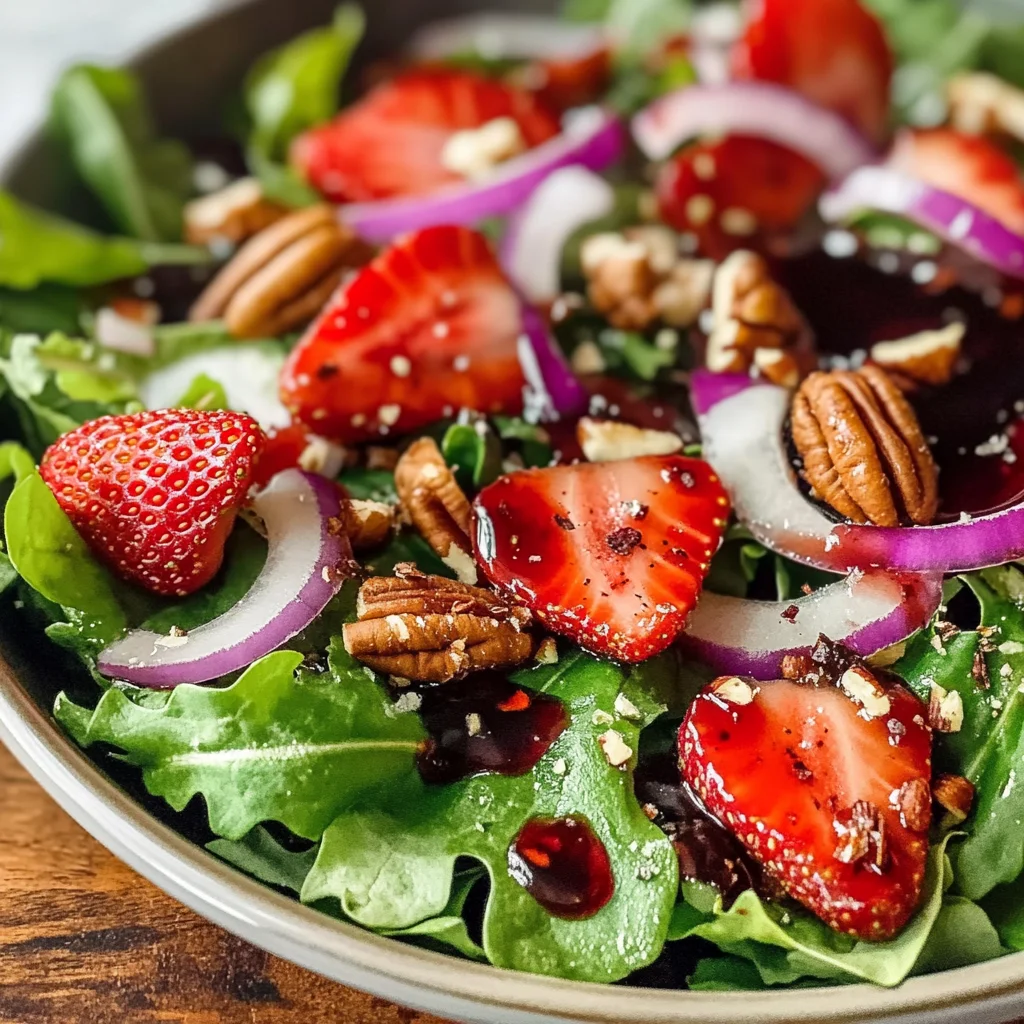 Easy Strawberry Salad with Vinaigrette Dressing