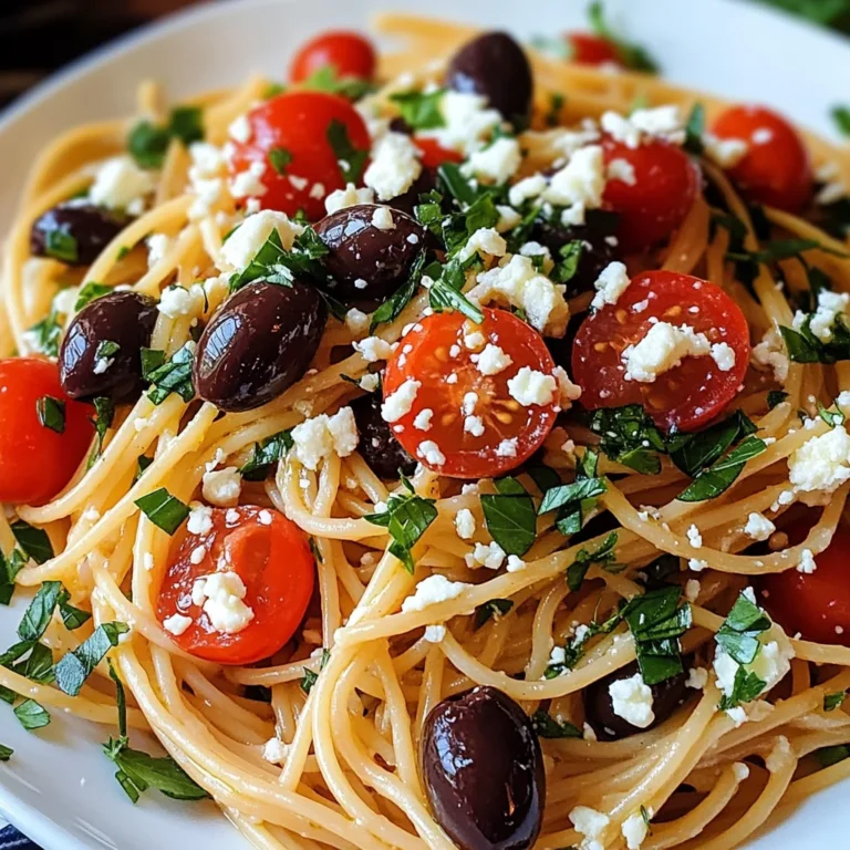 Garlicky Greek Spaghetti Toss: Quick, Zesty, and Irresistible