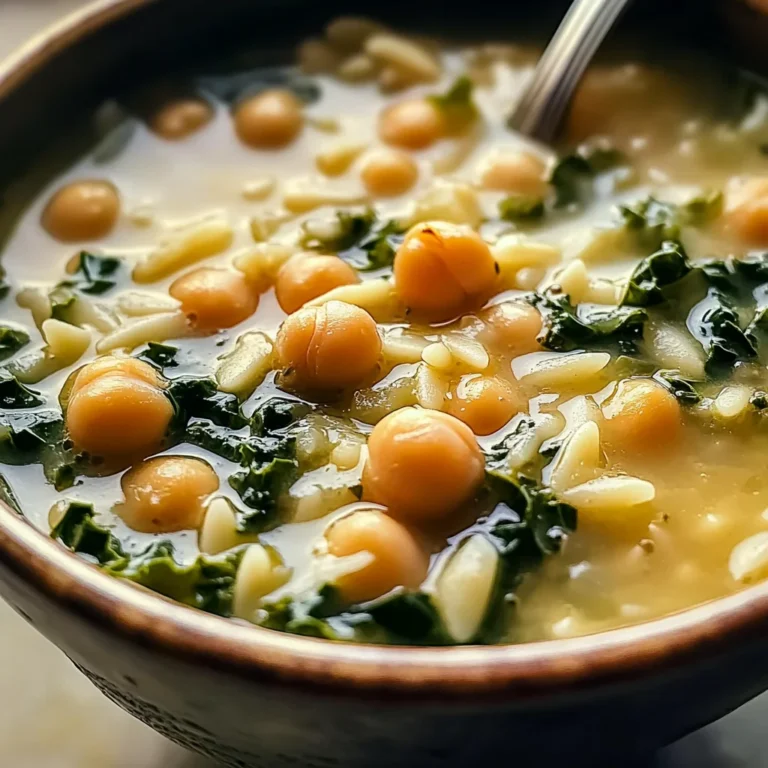 Homemade Greek Lemon Chickpea Soup
