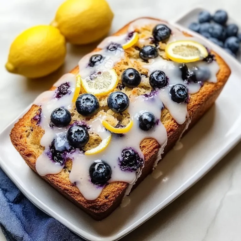 Lemon Blueberry Bread with Glaze