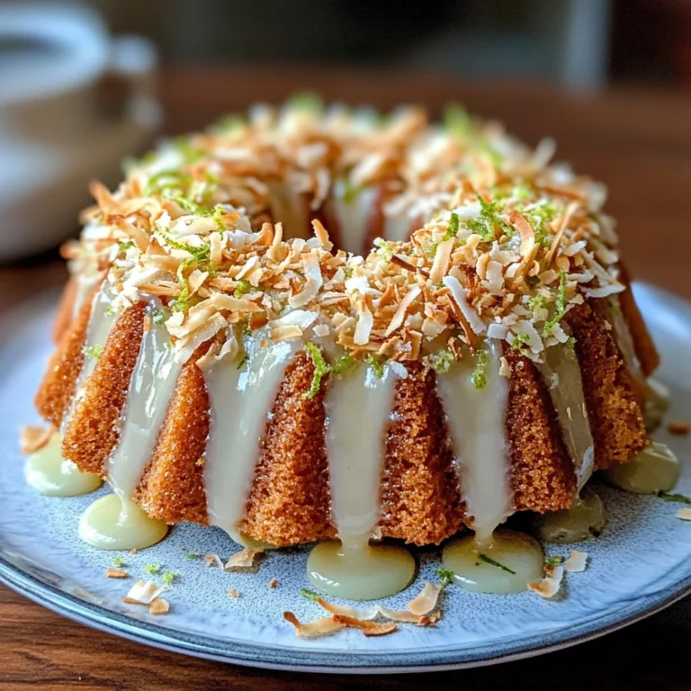 Mini Coconut Lime Bundt Cakes