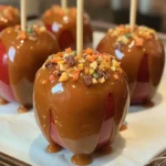 Old Fashioned Double Dipped Caramel Apples