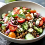 Simple Mediterranean Lentil Salad - theamazingfood