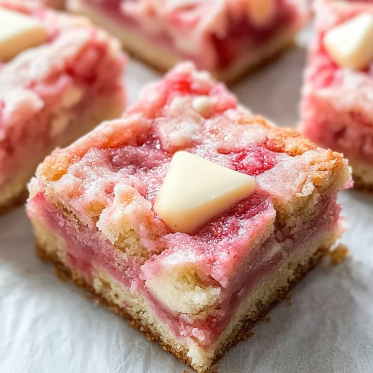 Strawberry White Chocolate Gooey Bars