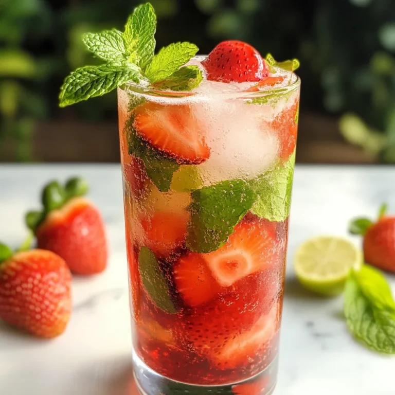 Virgin Strawberry Mojito (Mocktail)