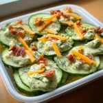 Crispy Cucumber Snack with Creamy Avocado Ranch Bliss