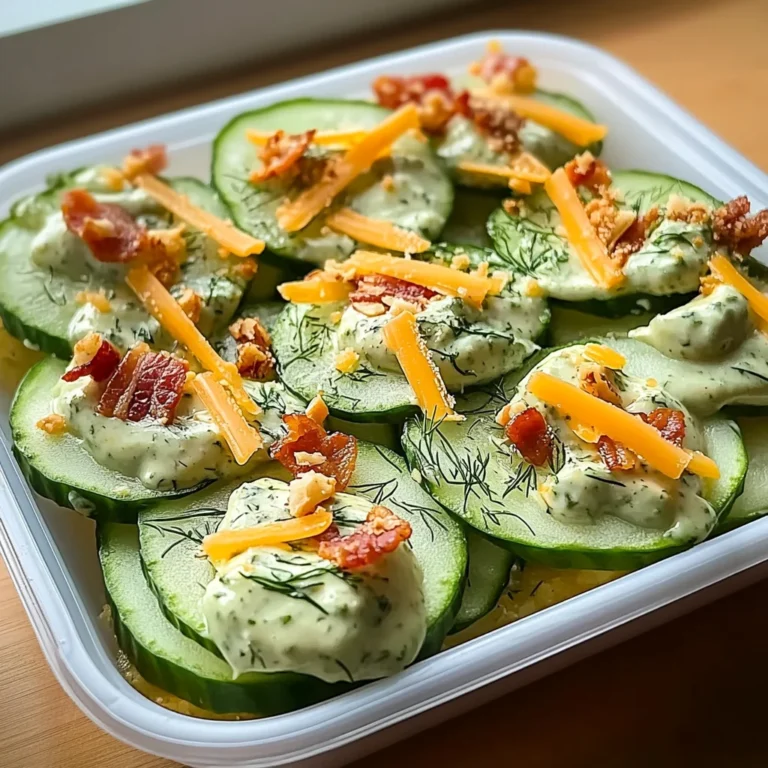 Crispy Cucumber Snack with Creamy Avocado Ranch Bliss