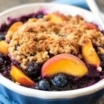 Crockpot Blueberry Peach Cobbler