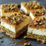 Greek Honey Pistachio Cheesecake Bars: Creamy Delight!