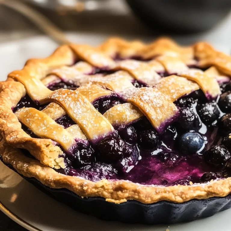 Homemade Blueberry Pie Recipe