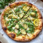 Lemon Artichoke Arugula Pizza