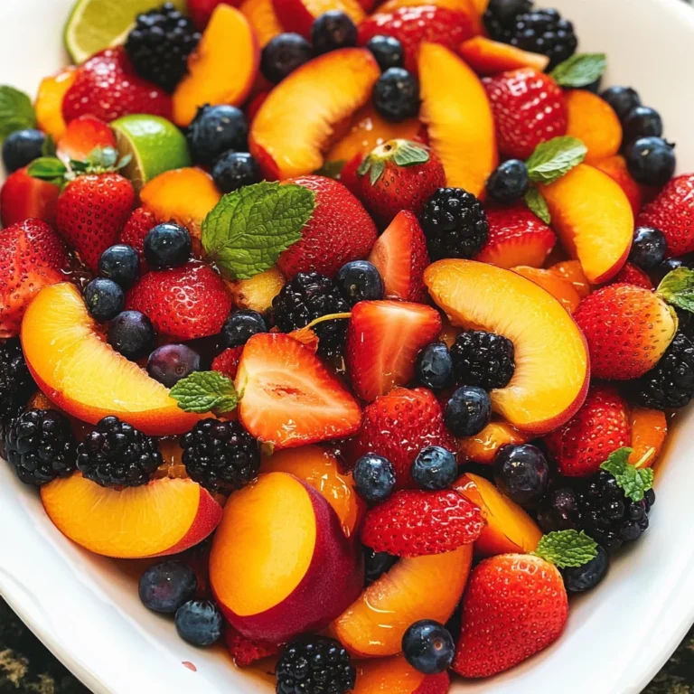 Peach Berry Fruit Salad (Paleo or Vegan!)