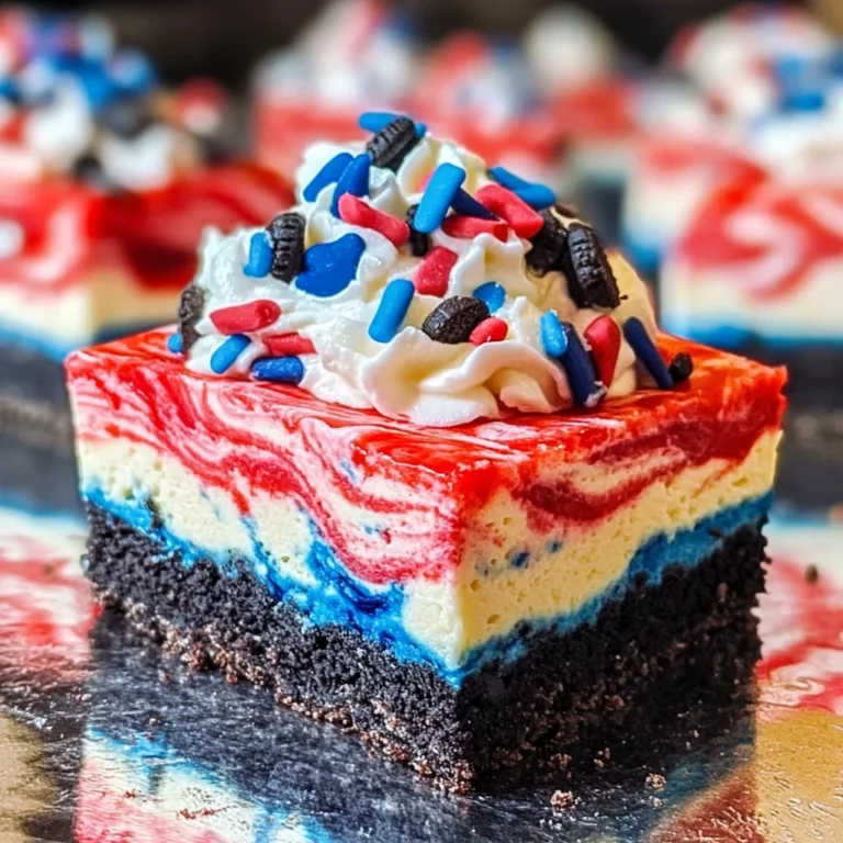 Red White and Blue Cheesecake Bars Recipe