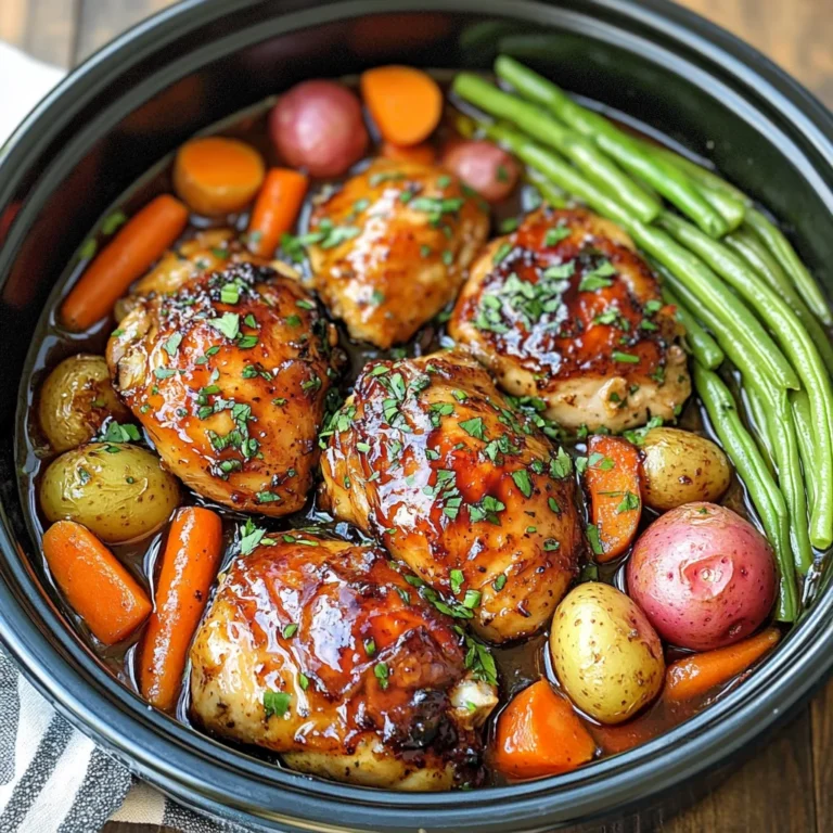 Slow Cooker Honey Garlic Chicken and Veggies