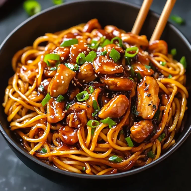 Sticky Garlic Chicken Noodles: A Flavorful Twist on Comfort Food
