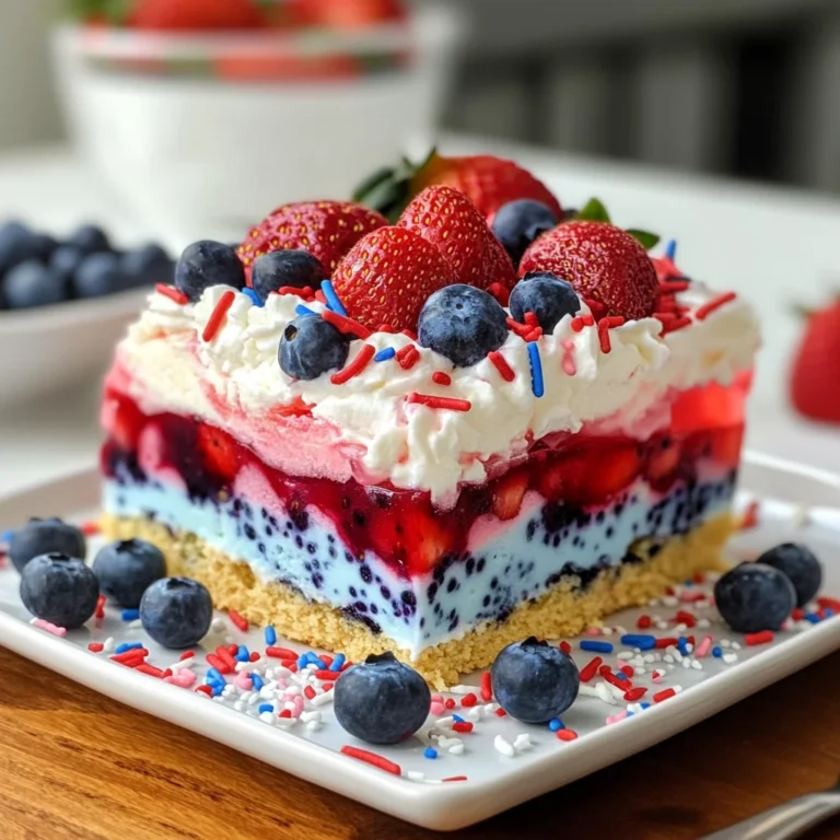 Summer Berry Jello Lasagna